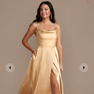 David’s bridal Galina signature gown in golden